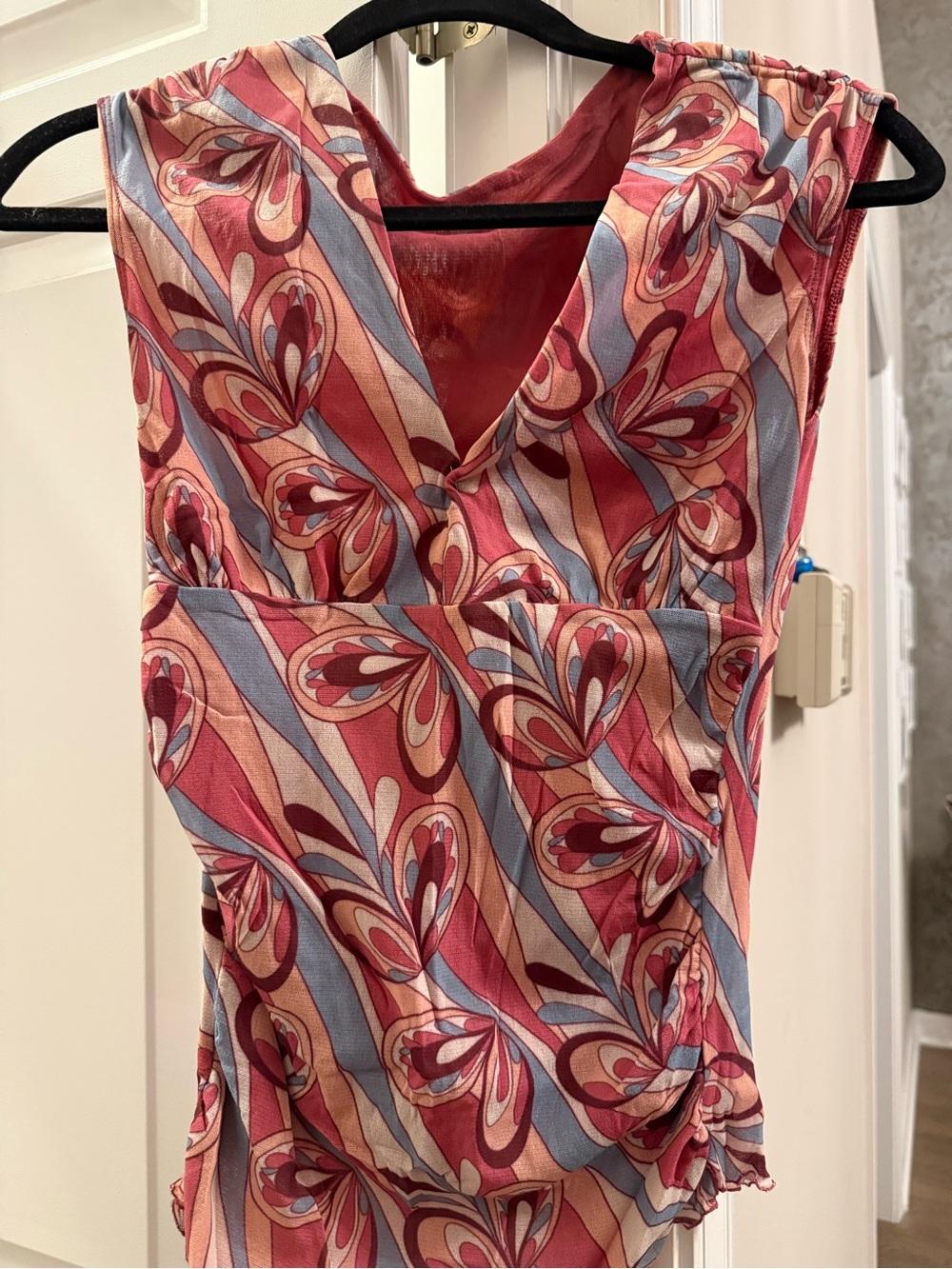 Weston Wear Dusty Rose Knit Top with Fuchsia Accent